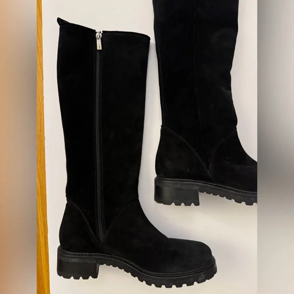 Barneys New York Long Suede + Shearling Boots (like new condition) - Picture 5 of 12